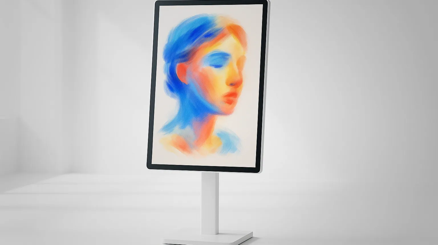 Live AI generated portrait being produced at an event